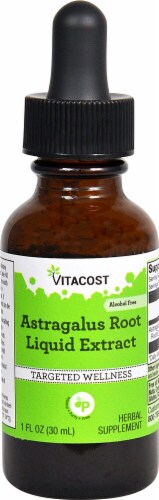 Vitacost Astragalus Root Liquid Extract Perspective: front