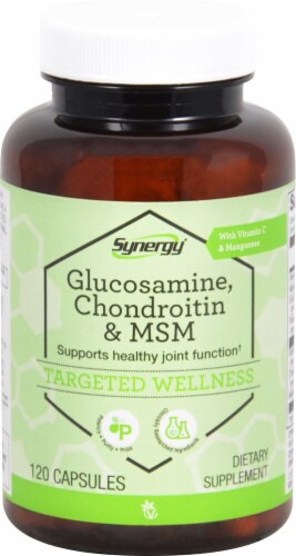Vitacost Synergy Glucosamine Chondroitin & MSM Capsules Perspective: front