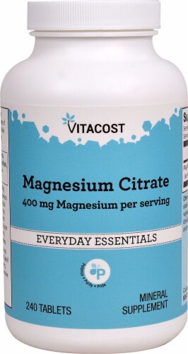 Vitacost Magnesium Citrate Mineral Supplement Tablets 400mg Perspective: front