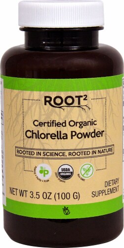 Vitacost ROOT2 Certified Organic Chlorella Powder Perspective: front