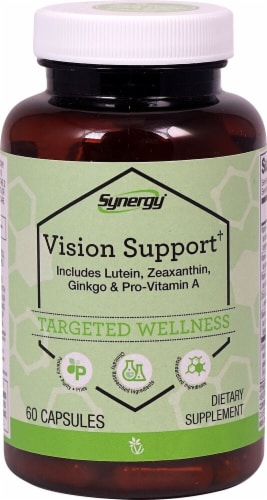 Vitacost Synergy Vision Support Capsules Perspective: front