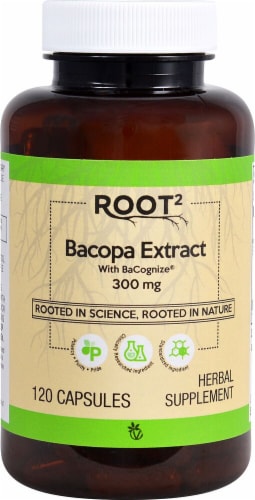 Vitacost ROOT2 Bacopa Extract 300mg Capsules Perspective: front