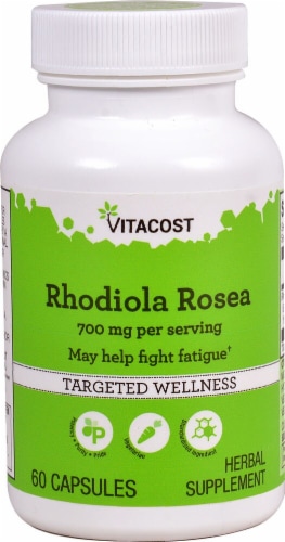Vitacost Rhodiola Rosea Herbal Supplement Capsules 700mg Perspective: front