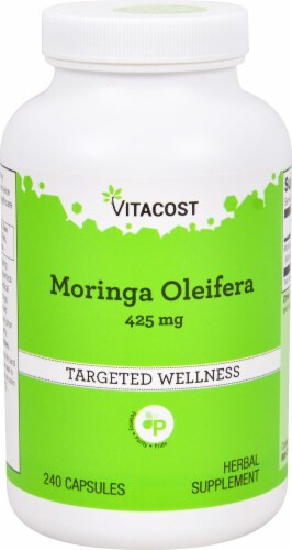 Vitacost Moringa Oleifera Taregted Wellness Capsules 425mg Perspective: front