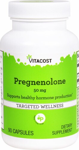 Vitacost Pregnenolone Targeted Wellness Capsules 50mg Perspective: front