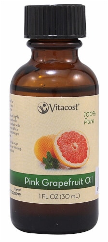 Vitacost 100% Pure Pink Grapefruit Oil Perspective: front