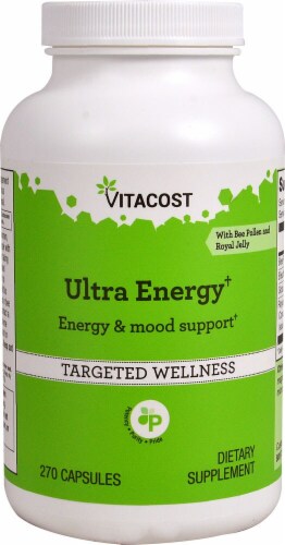 Vitacost Ultra Energy Targeted Wellness Capsules Perspective: front