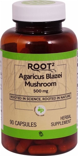 Vitacost ROOT2 Agaricus Blazei Mushroom Capsules 500mg Perspective: front