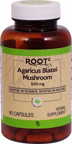 Vitacost ROOT2 Agaricus Blazei Mushroom Capsules 500mg Perspective: front
