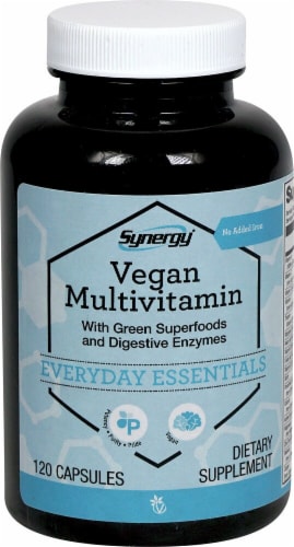 Vitacost Synergy Vegan Multivitamin Capsules Perspective: front