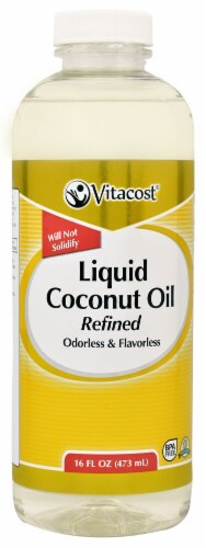 Vitacost Liquid Coconut Oil Perspective: front
