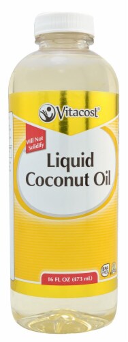 Vitacost Liquid Coconut Oil Perspective: front