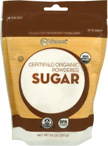Vitacost Certified Organic Powdered Sugar Perspective: front