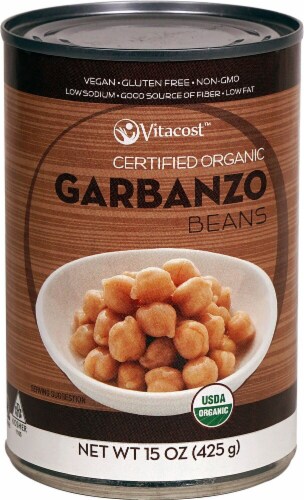 Vitacost Certified Organic Garbanzo Beans Perspective: front
