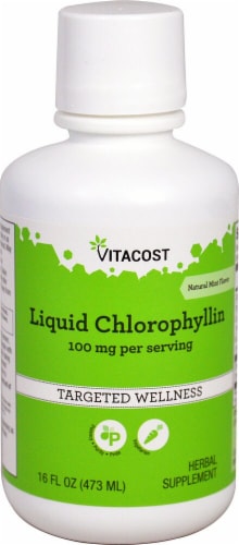 Vitacost Natural Mint Flavor Liquid Chlorophyll Perspective: front