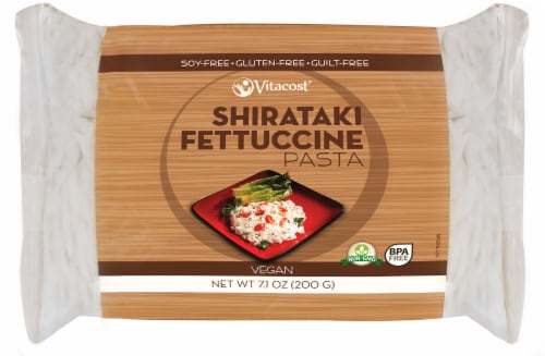 Vitacost Shirataki Gluten Free Fettuccine Pasta Perspective: front