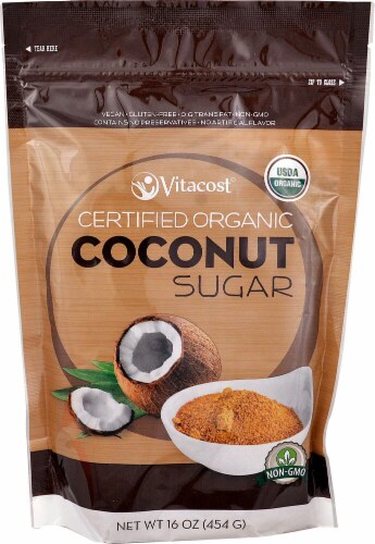 Vitacost Certified Organic Coconut Sugar Perspective: front