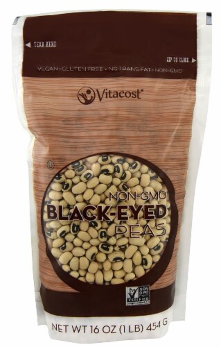 Vitacost  Non-GMO Black-Eyed Peas Perspective: front