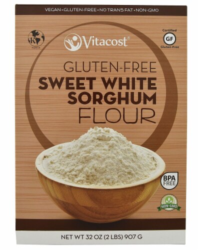 Vitacost Gluten-Free Sweet White Sorghum Flour Perspective: front