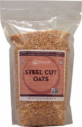 Vitacost Gluten-Free Steel Cut Oats Perspective: front