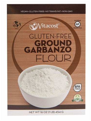 Vitacost Certified Gluten Free Ground Garbanzo Flour Perspective: front