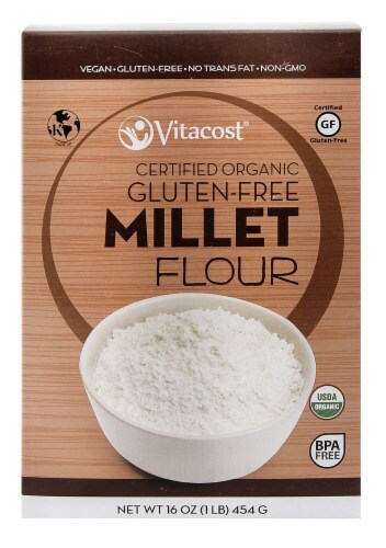 Vitacost Certified Organic Gluten Free Millet Flour Perspective: front