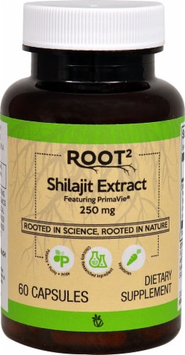 Vitacost ROOT2 Shilajit Extract Capsules 250mg Perspective: front