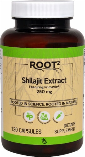 Vitacost ROOT2 Shilajit Extract Capsules 250mg Perspective: front
