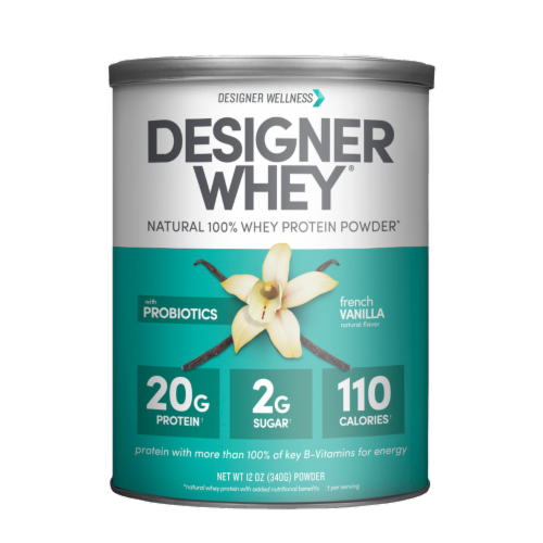 Designer Whey® French Vanilla Protein Powder Perspective: front