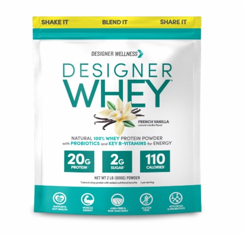Designer Whey® French Vanilla Protein Powder Perspective: front