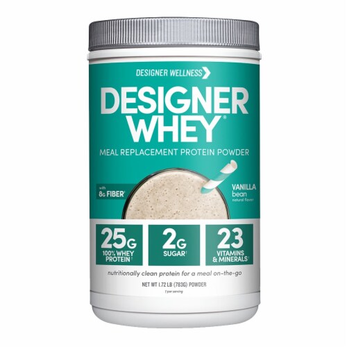 Designer Wellness Designer Whey® Vanilla Bean Meal Replacement Protein Powder Perspective: front