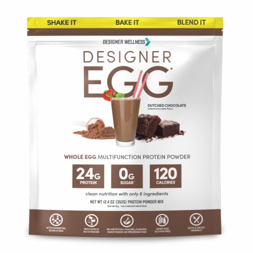 Designer Protein  Totally Egg™   Dutch Chocolate Perspective: front