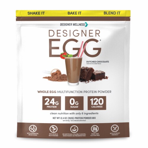 Designer Protein  Totally Egg™   Dutch Chocolate Perspective: front