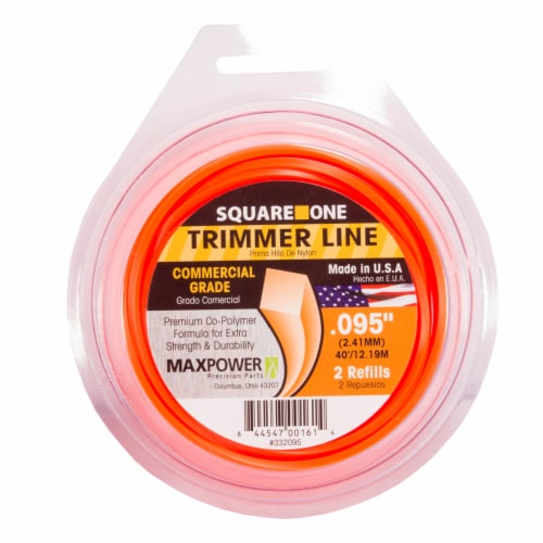 MaxPower Precision Parts Square Cut Trimmer Line Refills - Orange Perspective: front