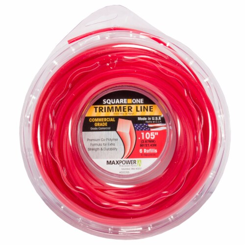 MaxPower Square-Shaped Trimmer Line - Red Perspective: front