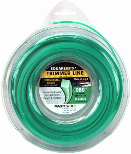 MaxPower Precision Parts Square Cut Trimmer Line Refills - Green Perspective: front