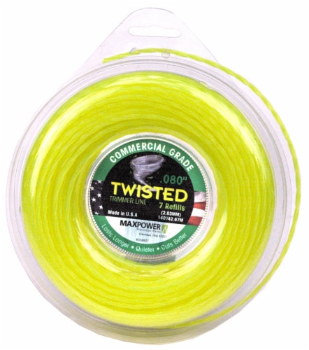 MaxPower Twisted Trimmer Line - Optic Yellow Perspective: front