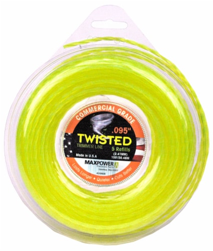 MaxPower Precision Parts Twisted Trimmer Line Refills - Optic Yellow Perspective: front