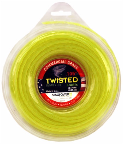 MaxPower Precision Parts Twisted Trimmer Line Refills - Optic Yellow Perspective: front