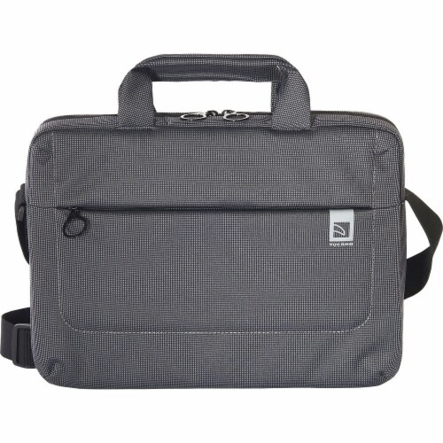 Tucano Laptop Briefcase Black Fabric (BSLOOP13-BK) Perspective: front