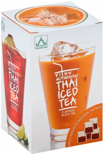 Wangderm Brand Flavored Black Tea Thai Iced Tea Bags Perspective: front