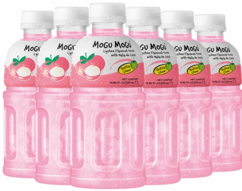 Mogu Mogu Juice with Nata De Coco, Coconut, 12 Pound (Pack of 6)