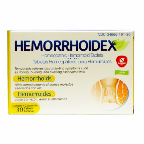 Nartex Homeopathic Hemorrhoid Tablets Perspective: front