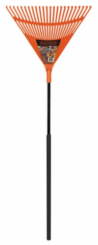 BLACK + DECKER Deluxe Poly Rake with Cushion Grips Perspective: front