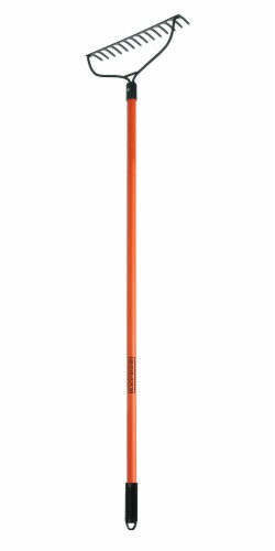 BLACK + DECKER Fiberglass Long Handle Bow Rake Perspective: front