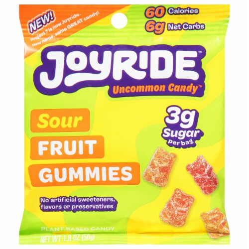 Project 7 Plant Based Sour Fruit Gummies Perspective: front