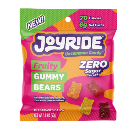 Joyride™ Zero Sugar Fruity Gummy Bears Perspective: front
