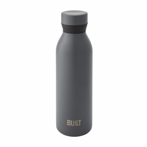 Built Cascade Double-Wall Stainless Steel Bottle - Cool Gray Perspective: front