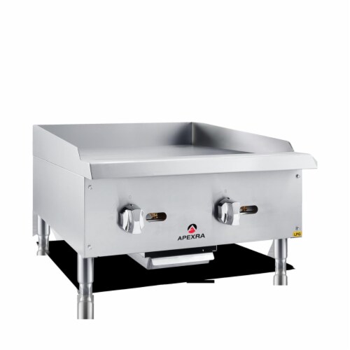 Apexra APMG-24LP 24 in. Manual Griddle, 60000K BTU LP Perspective: front