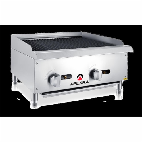 Apexra APRB-24NG 24 in. Radiant Charbroiler, 70000K BTU NG Perspective: front